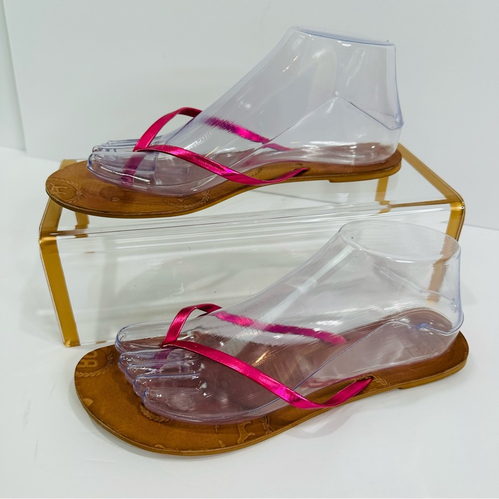 LOVE PINK FLIP FLOP SANDALS BY VS WOMENS SIZE 7-8 GOOD CONDITION PINK STRAPPY - Picture 6 of 9